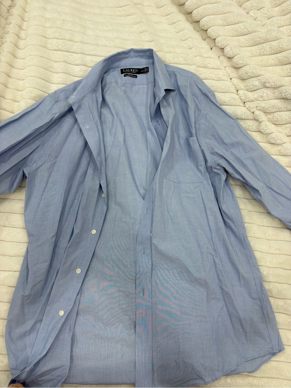 Ralph Lauren Light Blue Men's Dress Shirt - Classic Button Front